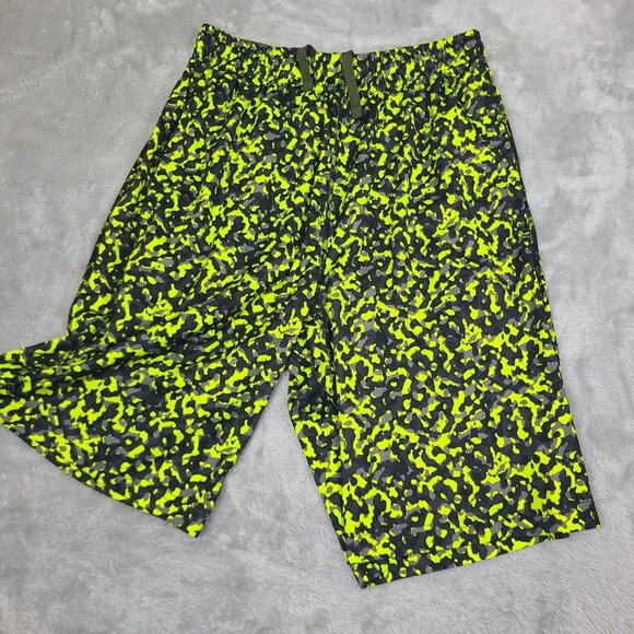 Nike Men's Dri-Fit Fly Wetland Training Shorts Size Med 839678-702 Yellow Camo - Picture 2 of 11